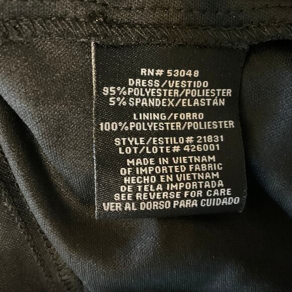 Silver Metallic Sleeveless Midi Sheath Cocktail Dress Size 10 Nightway Cowl Neck - Picture 11 of 13